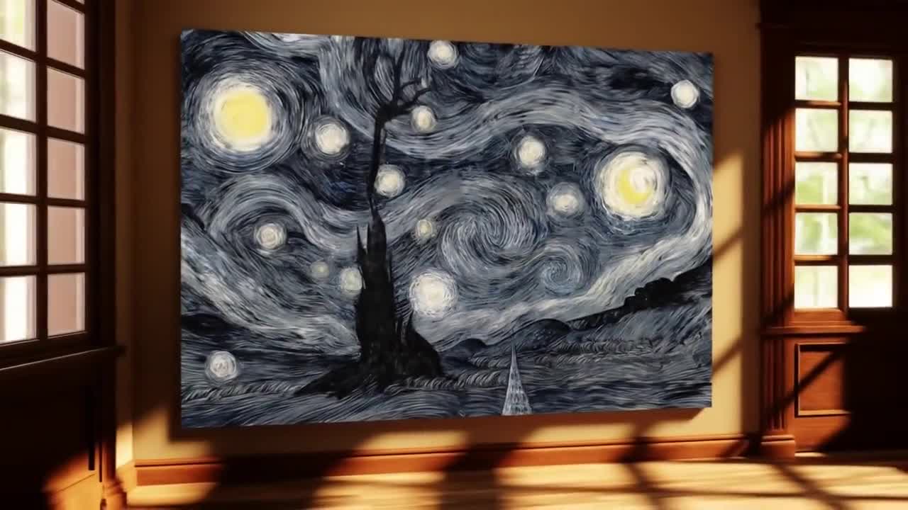 Starry Night, Black and Grey, Vincent Van Gogh - Etsy