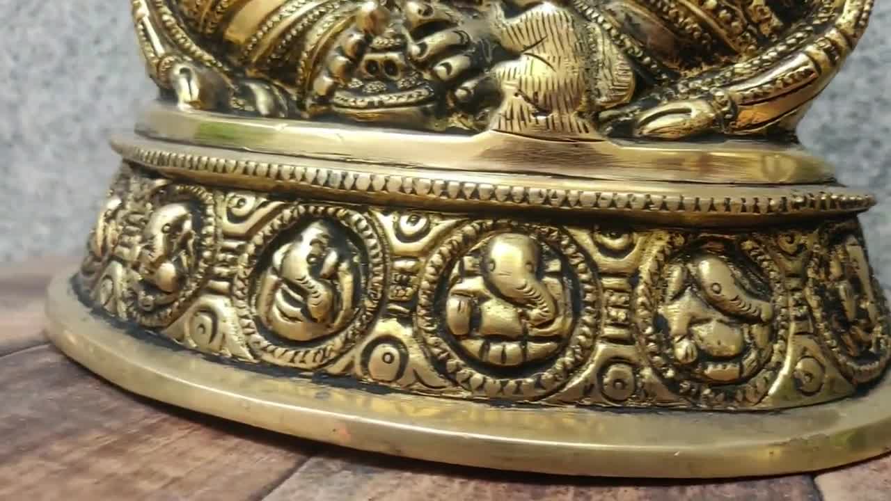 11 Inch Brass Ganesh Statue, Ganesh Idol, Ganapathy Idol With Nagas Work  handcrafted, Gift, Beautiful, Home Decor, Figurative, Gift -  Canada