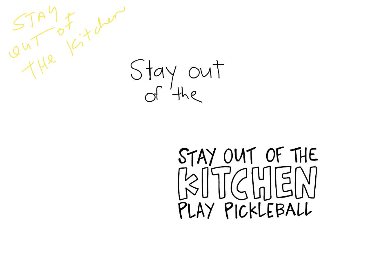 Pickleball - Stay out of my Kitchen! Swedish dishcloth | Blue & Yellow