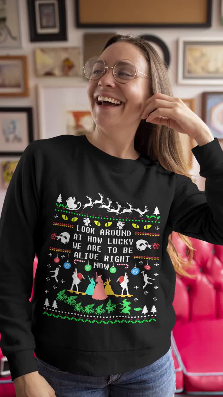 Musical ugly shop christmas sweaters