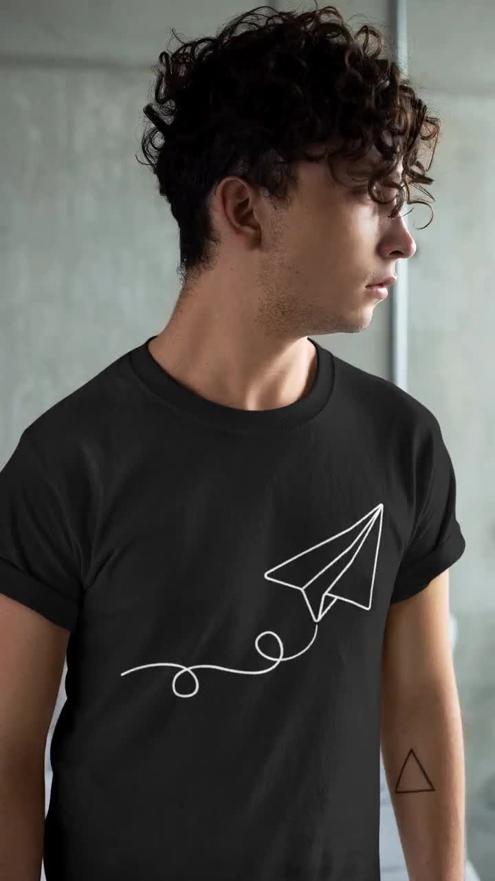 Minimalist Paper Plane Shirt • Yélo Pomélo