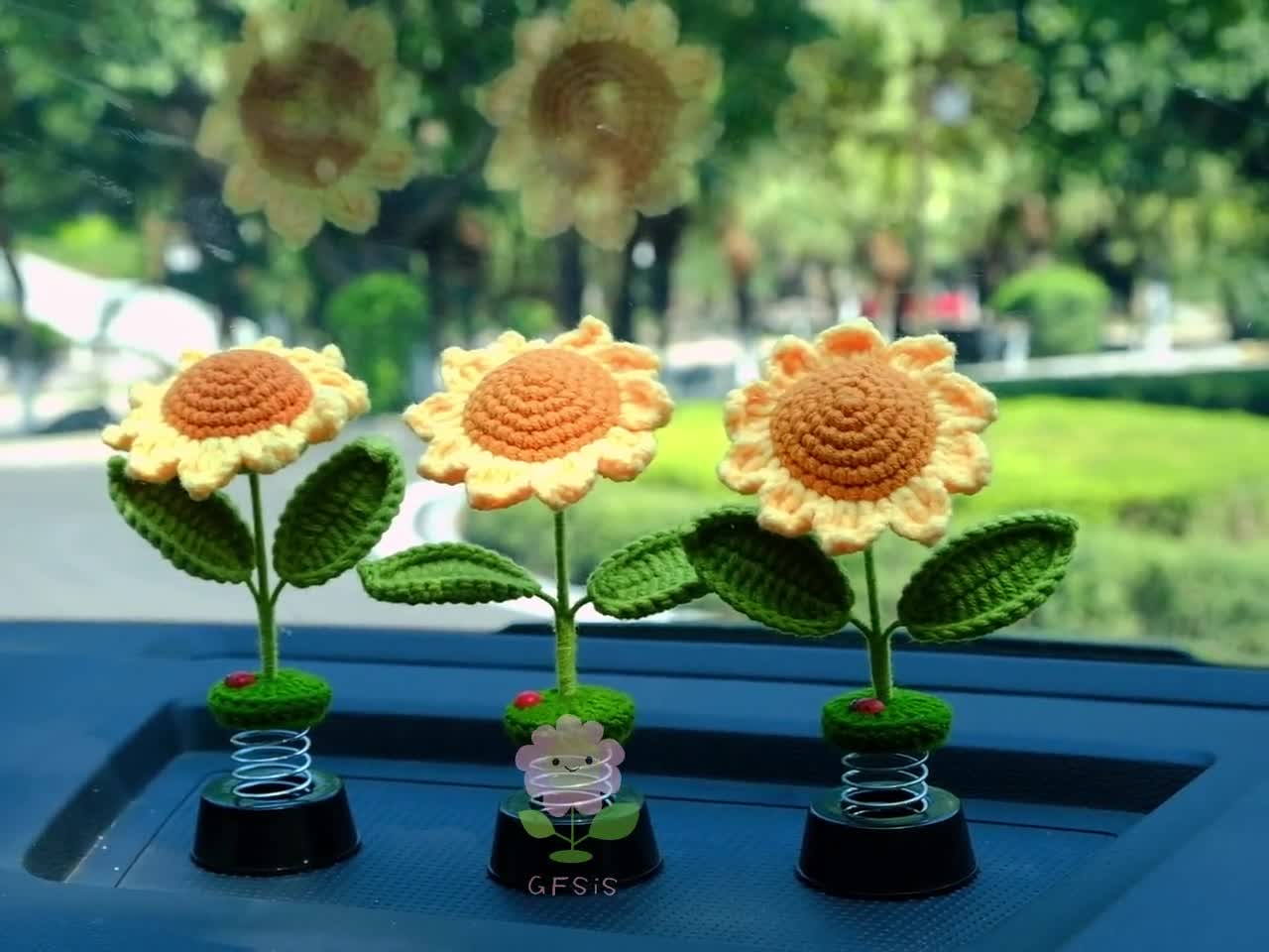 Buy Crochet Flowers Car Dashboard Decor, Little Flowers Bobblehead Car  Accessories for Women, Cute Car Accessories Interior, Car Air Freshener  Online in India 