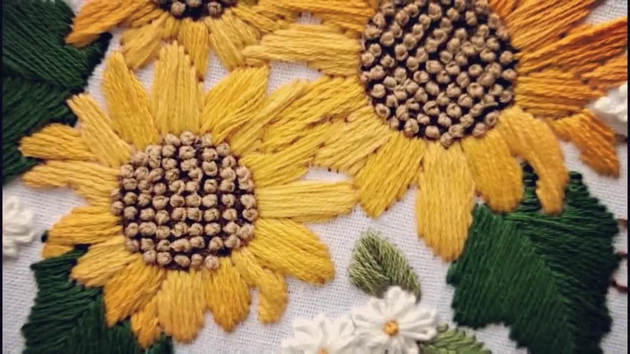 Sonnenblume Stickerei-Handmade Embroidery Kit-Wand-Dekor-Geburtstagsgeschenk- Kinder Basteln-Handarbeit Kit-Handmade with love- Needlework Sonnenblume Stickerei-Handmade Embroidery Kit-Wand-Dekor-Geburtstagsgeschenk- Kinder Basteln-Handarbeit Kit-Handmade with love- Needlework
