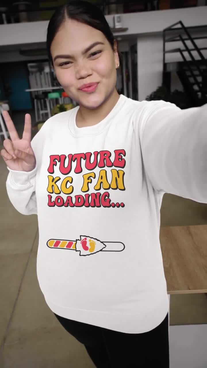 Kansas City Pregnancy Announcement Sweatshirt Football Maternity Tee Sports Gender Reveal Crew Neck KC Baby Shower Sweater Kansas City Tee video poster