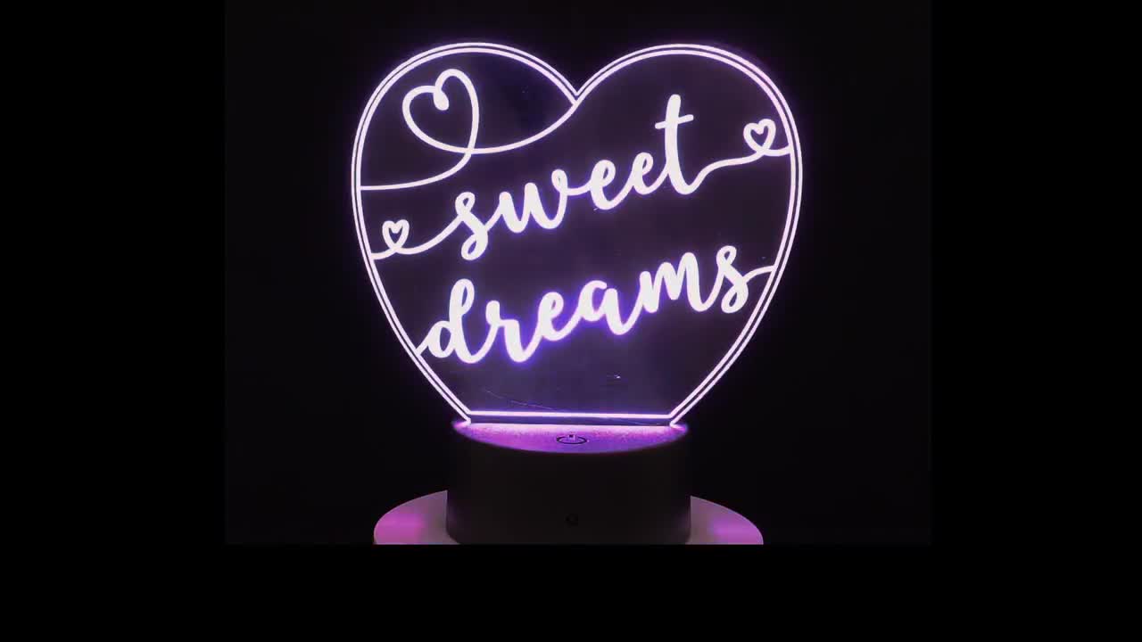 Insegna al neon a forma di cuore, luce al neon a LED a 3
