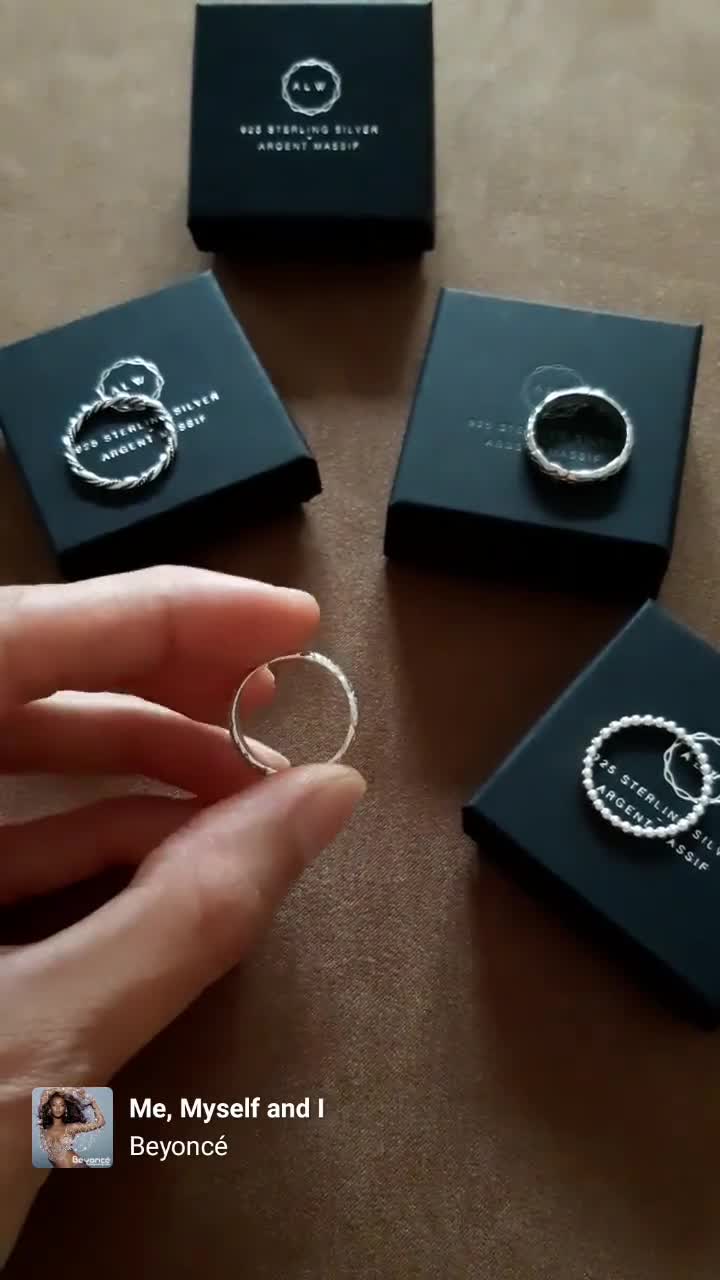 Bague Argent Massif 925 - Motif Volutes - Taille 52 - Bijou élégant