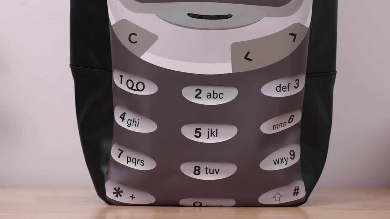 Retro Nokia 3310 Backpack, Funny Vintage Phone Bag, 90s Y2K Meme