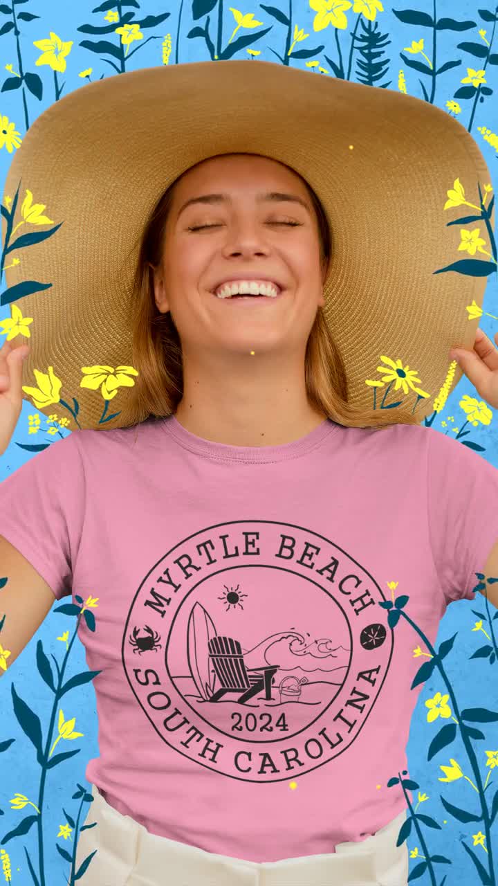 Myrtle Beach SC Family Vacation 2024 T Shirt Design Summer Beach Vacation SVG Cutting Files SVG Cricut Cutting Files Iron on Vinyl