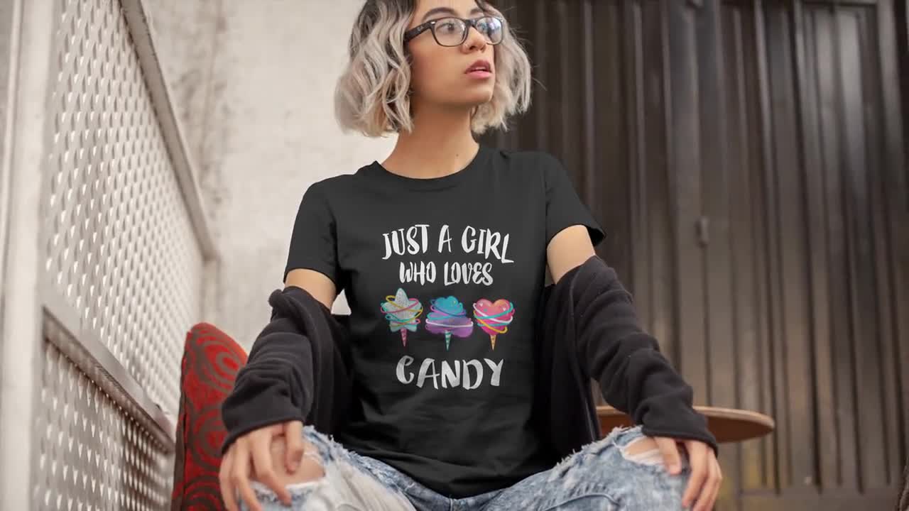 Just A Girl Who Loves Candy Food Lover Adult Toddler Infant Kids Gift  T-shirt -  Canada