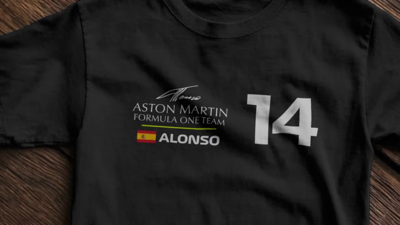 Camiseta del equipo Aston Martin F1 de Fernando Alonso por SOLO 5€