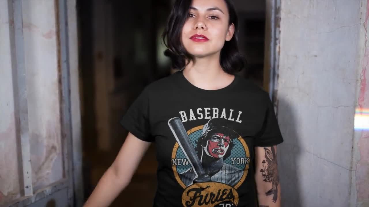 Maglietta Donna 3stylercollection - I Guerrieri Della Notte, Baseball Furies - T-Shirt Vintage Ispirata Al Film Cult
