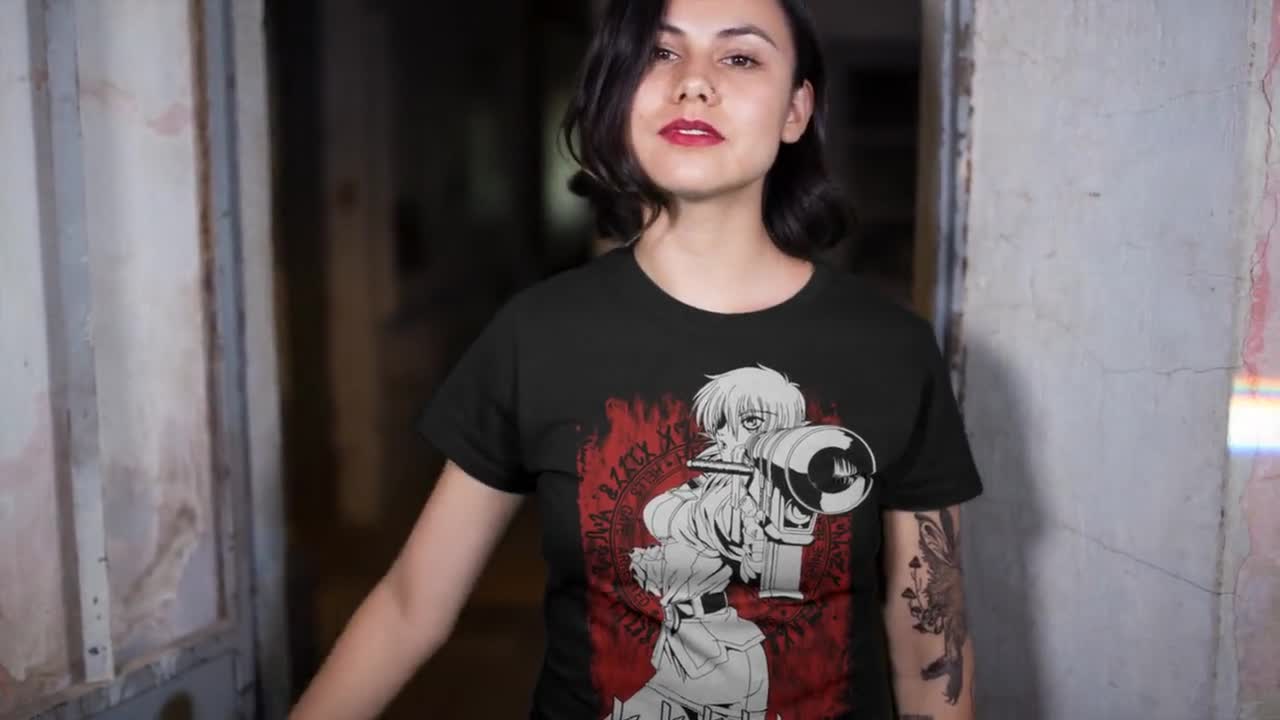 Unisex Hellsing Ultimate Seras Victoria Anime T-shirt, Manga