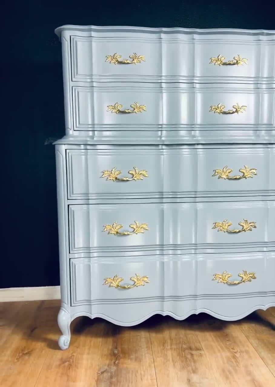 gray blue dresser FGELFJLLET 6-drawer dresser