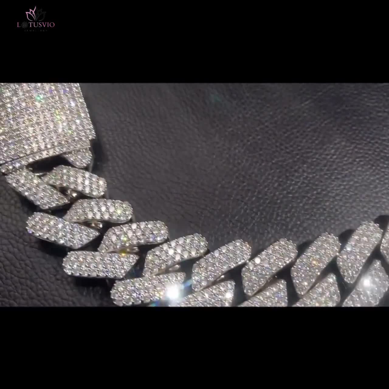 25/30MM Luxury Iced Out Cuban Link Chain Hip Hop 18K White Gold/Real Gold  Plated 5A Cubic-Zirconia Necklace Miami Rapper Bling Diamond Choker Jewelry