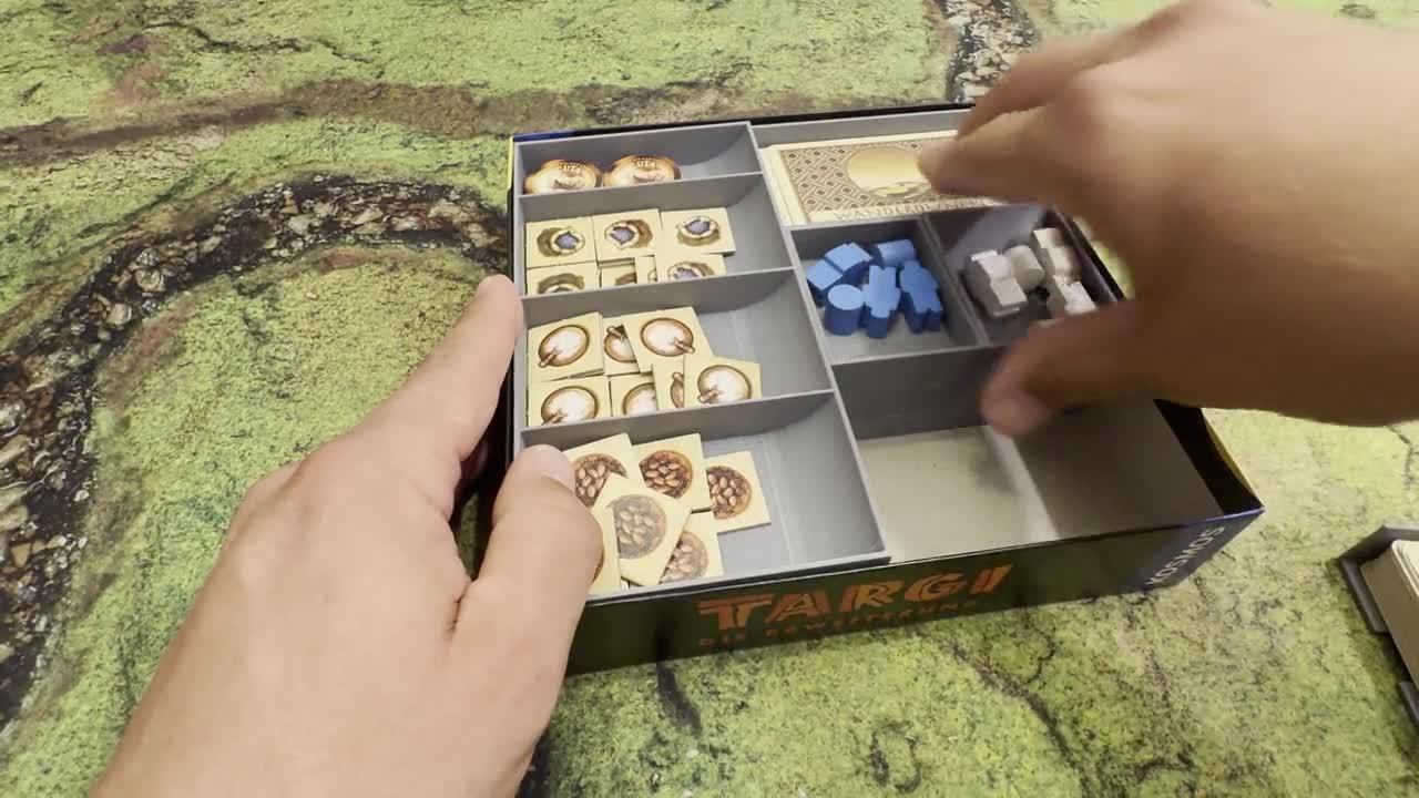 Box insert for Targi including expansion | 3D printed | Gray | Gift for board game fans | Board game upgrade Box insert for Targi including expansion | 3D printed | Gray | Gift for board game fans | Board game upgrade