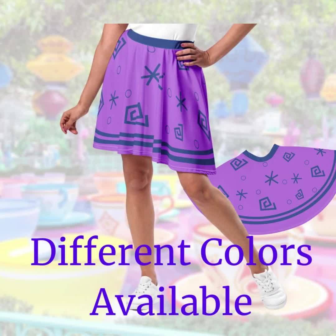 Women's Disney Mad Tea Party Skirt Tea Cup Alice in Wonderland