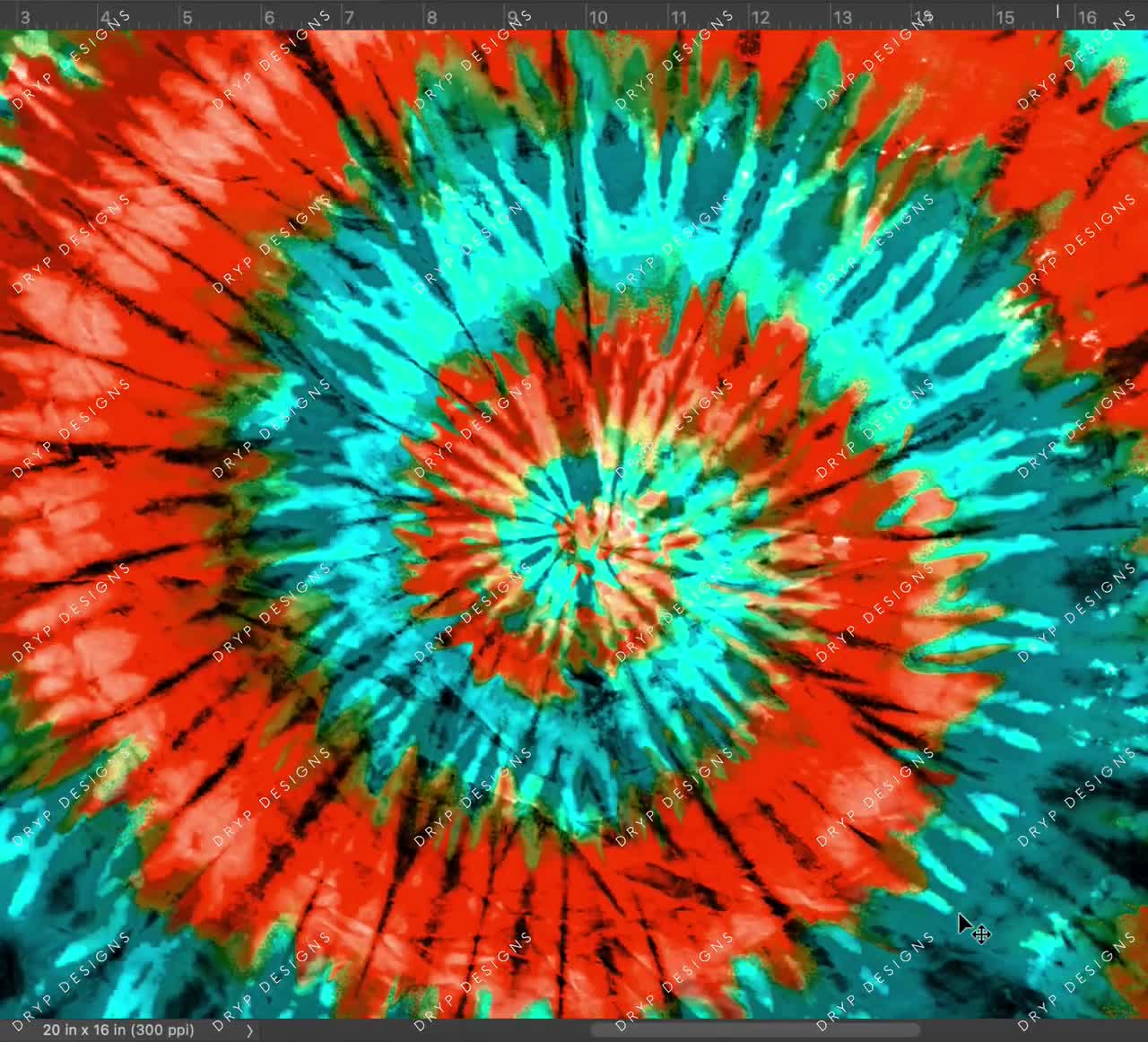 Teal Orange Tiedye Swirl Digital Paper Background Texture Turquoise Tie-dye  PNG Texture Instant Digital Download Files 