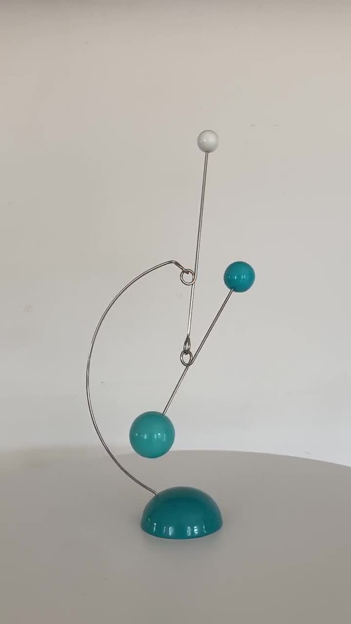 Red, Black, Yellow and Blue Tabletop Hanging Mobile, Standing high quality Stabile, Mid-Century Modern Art with heavy steel base