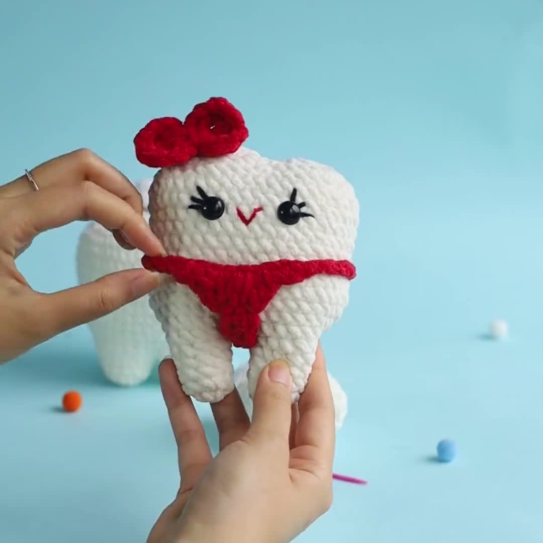Teeth Family Crochet Pattern, Crochet Tooth Pattern, Medical