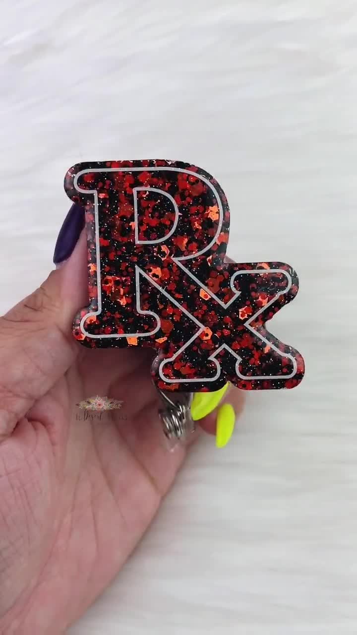 Rx Badge Reel, Pharmacy Badge Reel, Everyday Badge Reel, Nurse