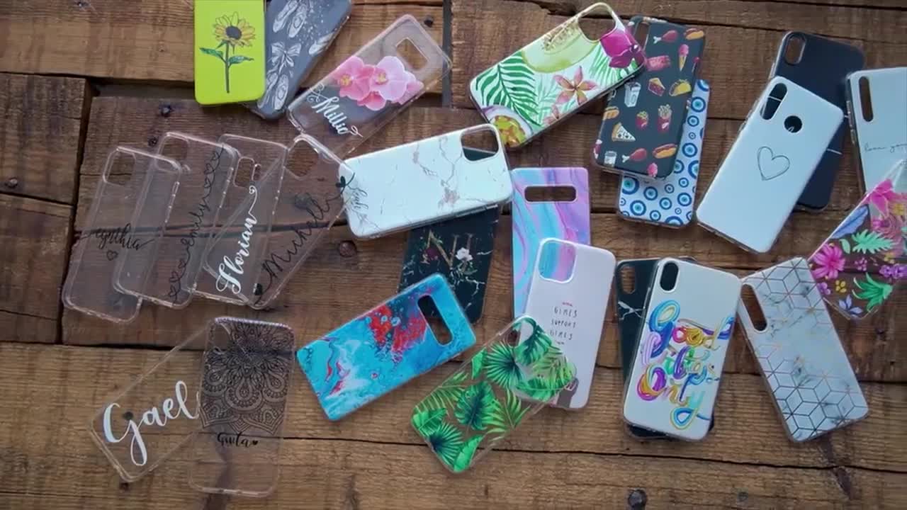 Étui pour téléphone à motif tissé, protection en gel TPU video poster
