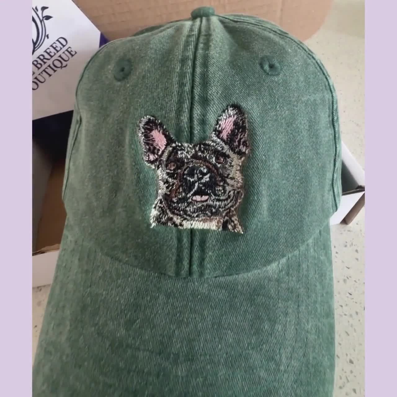 フレンチブルドッグ ブリンドル刺繍 ベースボールキャップ ユニ