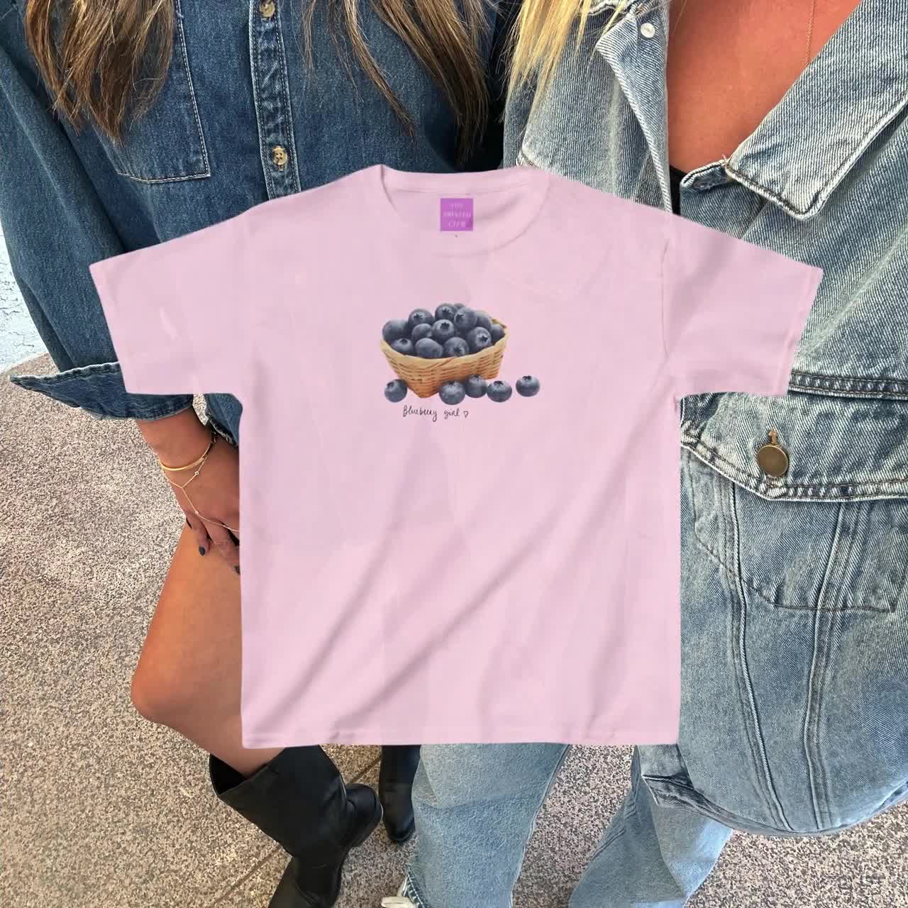 Blueberry Girl Blue Baby Tee Coquette Baby Tees Y2k Shirts Blueberry Girl Blue Baby Tee Coquette Baby Tees Y2k Shirts