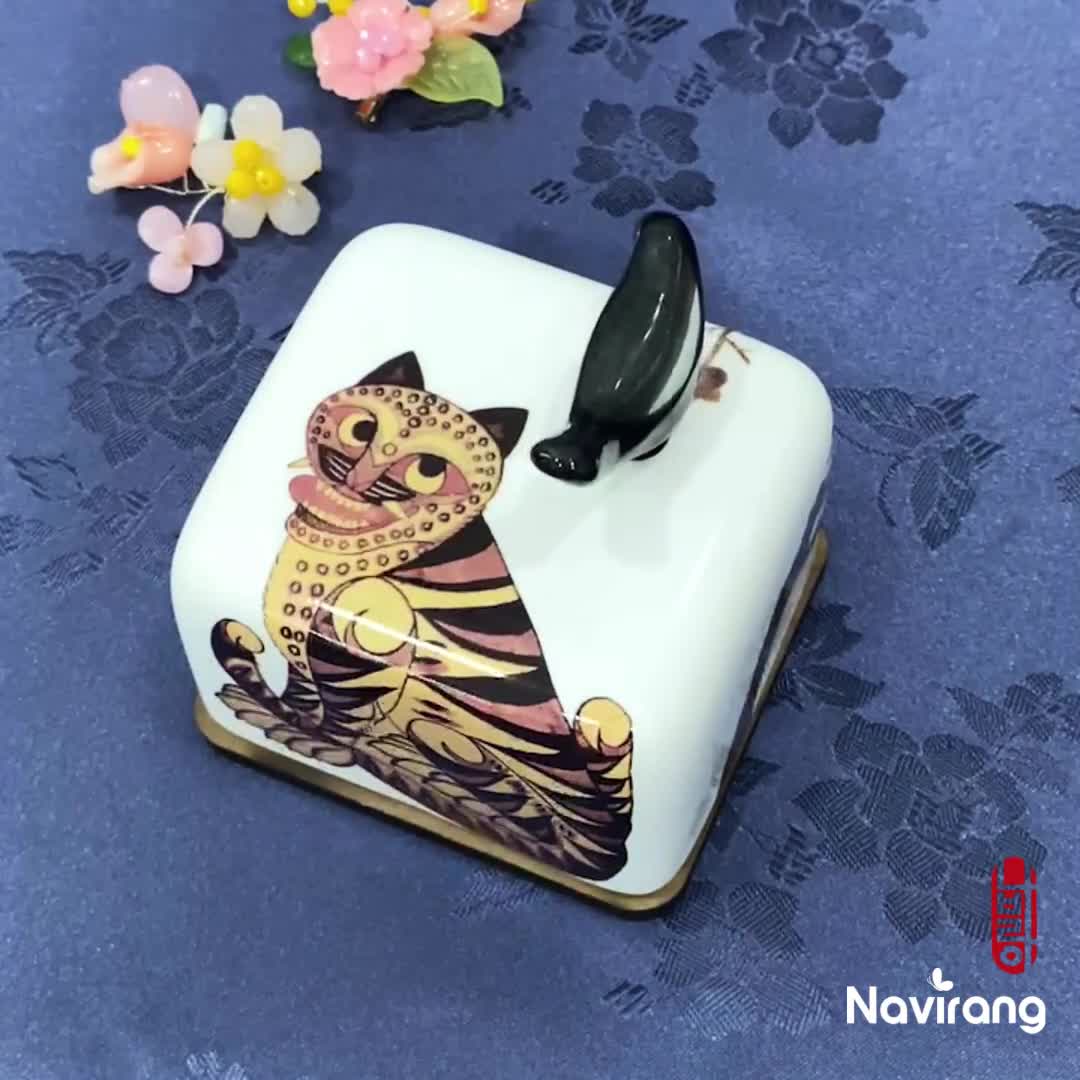 オルゴール murayama Moony Orgel Handmade Ceramic Music Box -korean Traditional