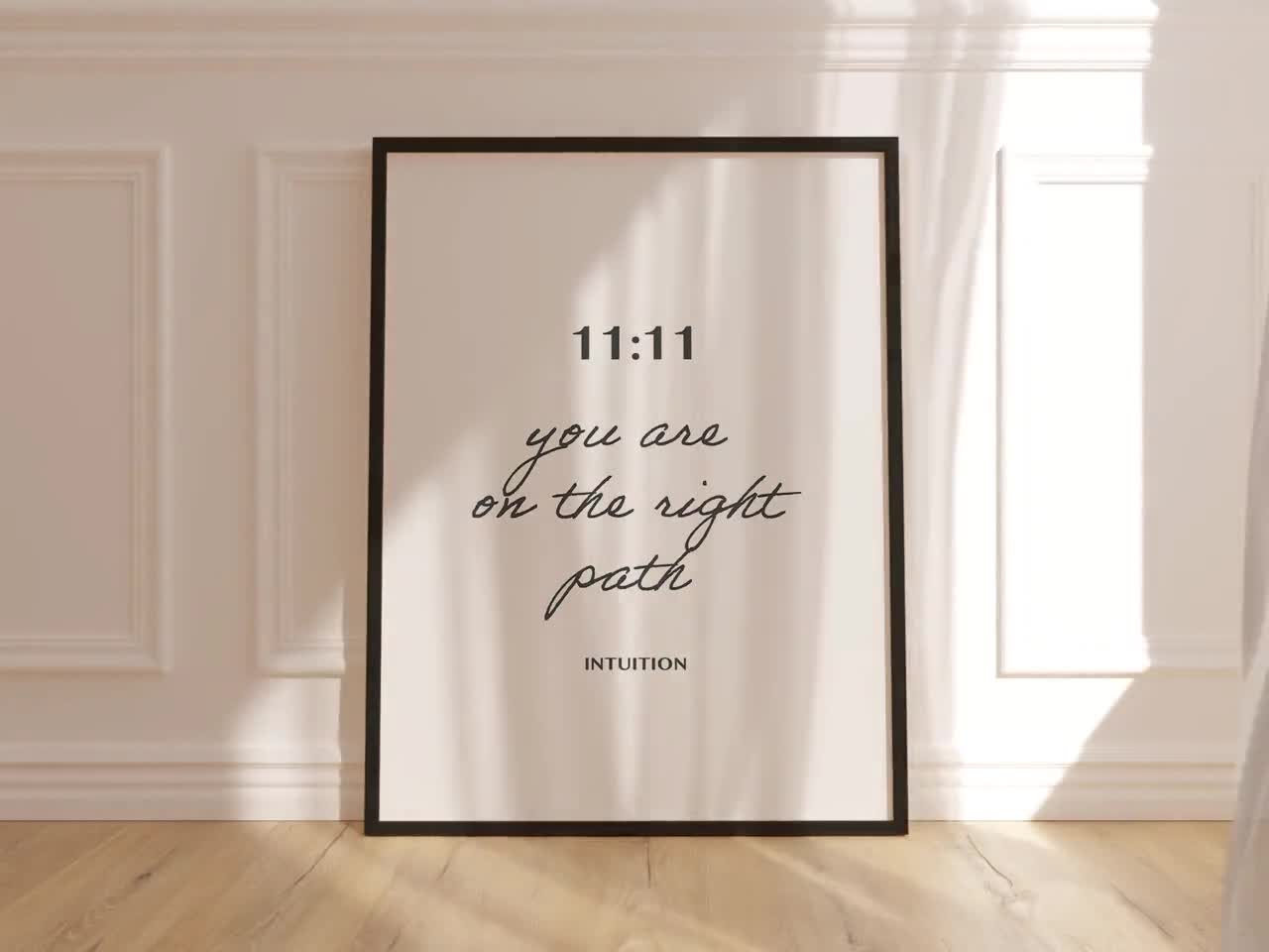 1111 Poster, 11:11 Angel Number Wall Art Print, Minimal Home Decor