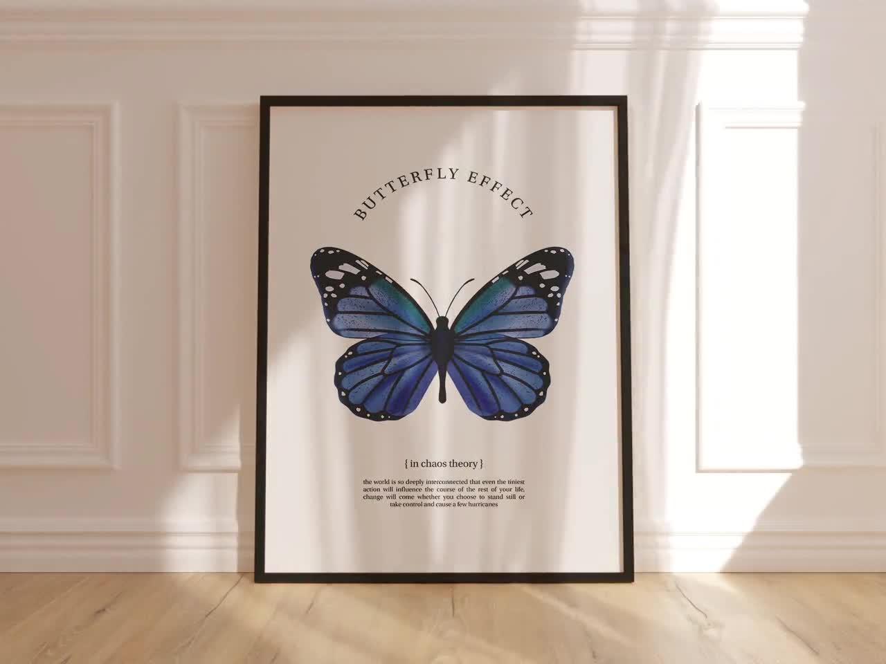 Butterfly Effect Poster: Watercolor Chaos Theory Art (digital