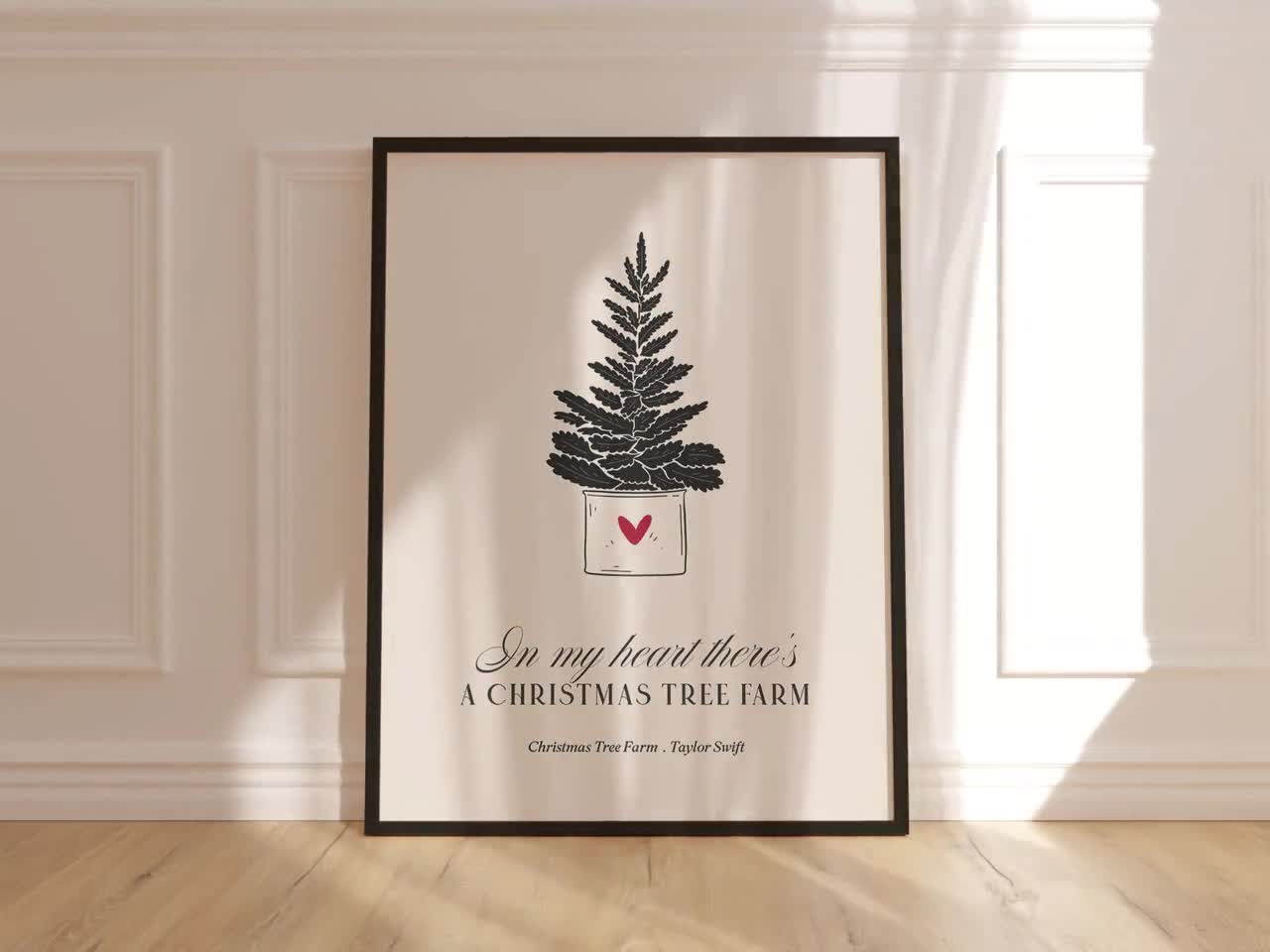 tinks christmastreefarm s2z3s2 christmas tree farm lyrics print: festive retro xmas wall art (digital download)