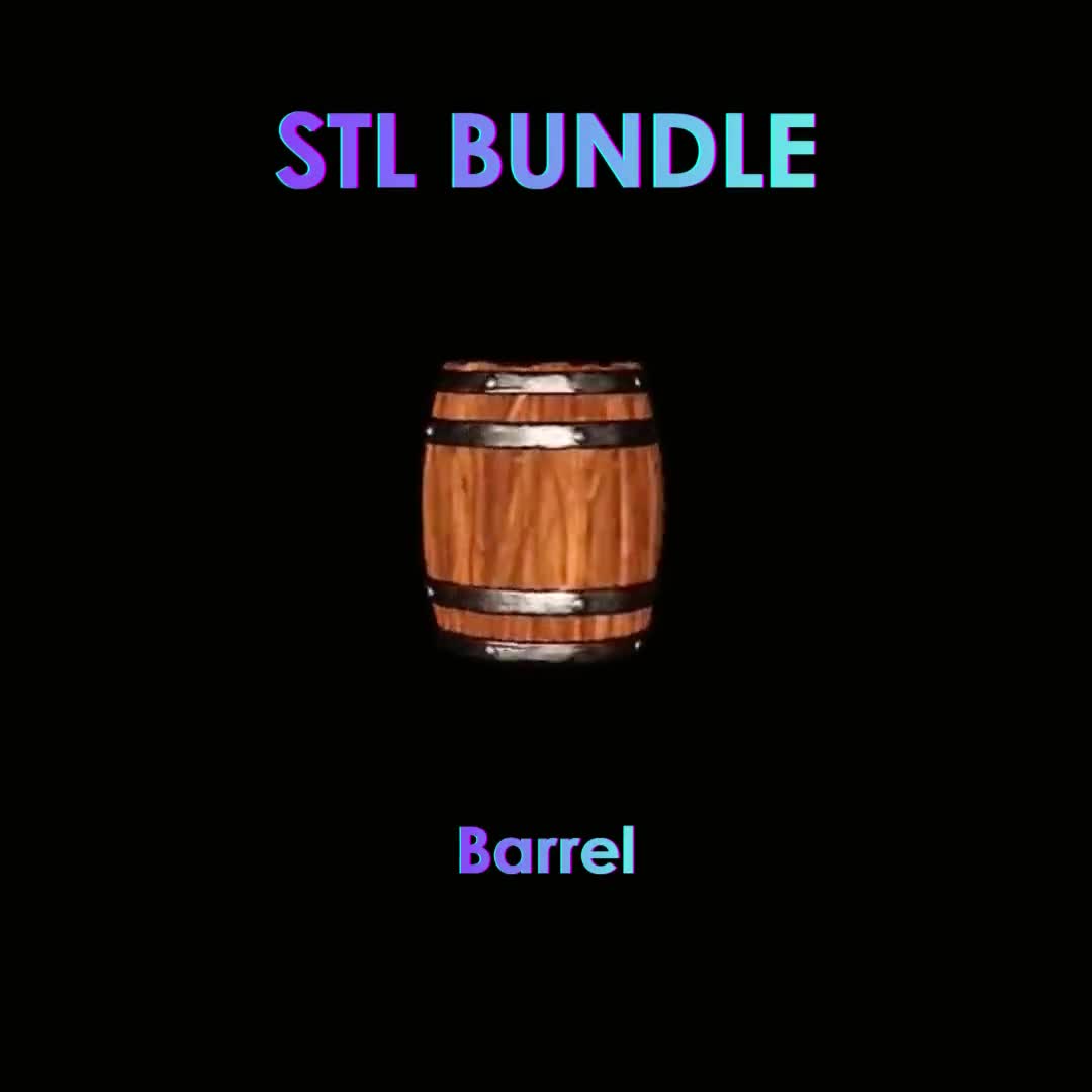 Archivos STL del paquete de botín de mazmorra: barril, caja y cofre del tesoro para DnD y Gloomhaven video poster