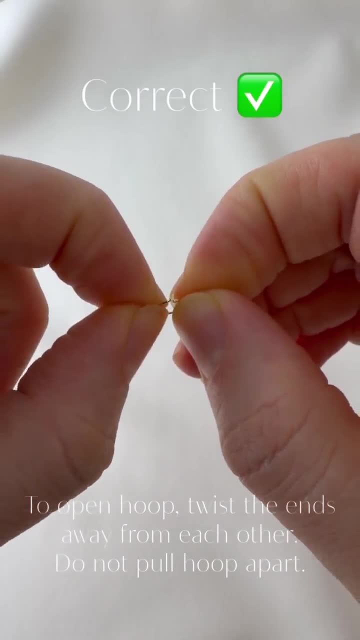 Pendiente de aro de oro con corte de diamante • Hélice, trago, lóbulo 3 mm-15 mm calibre 26-14 video poster