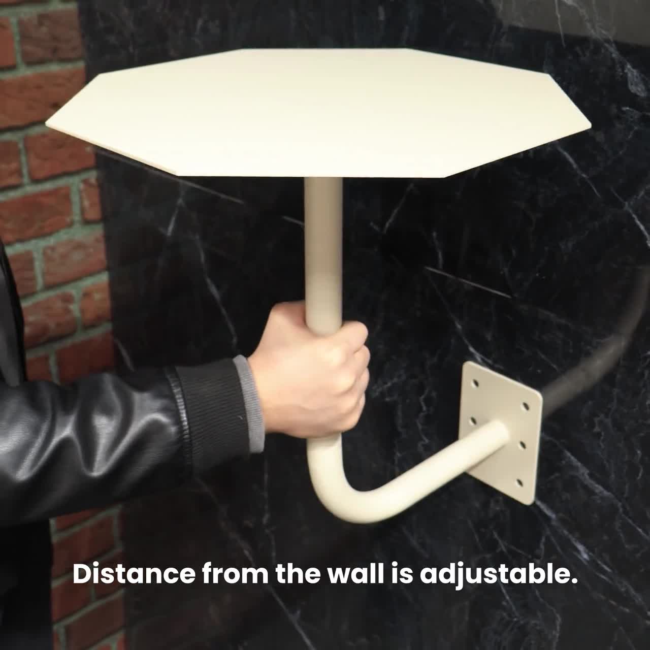 Wall Mounted Cafe Table, Commercial Wall Mounted Cocktail Table | Bistro Table for Restaurants | Space Saving Solution, Outdoor Bar Counter video poster