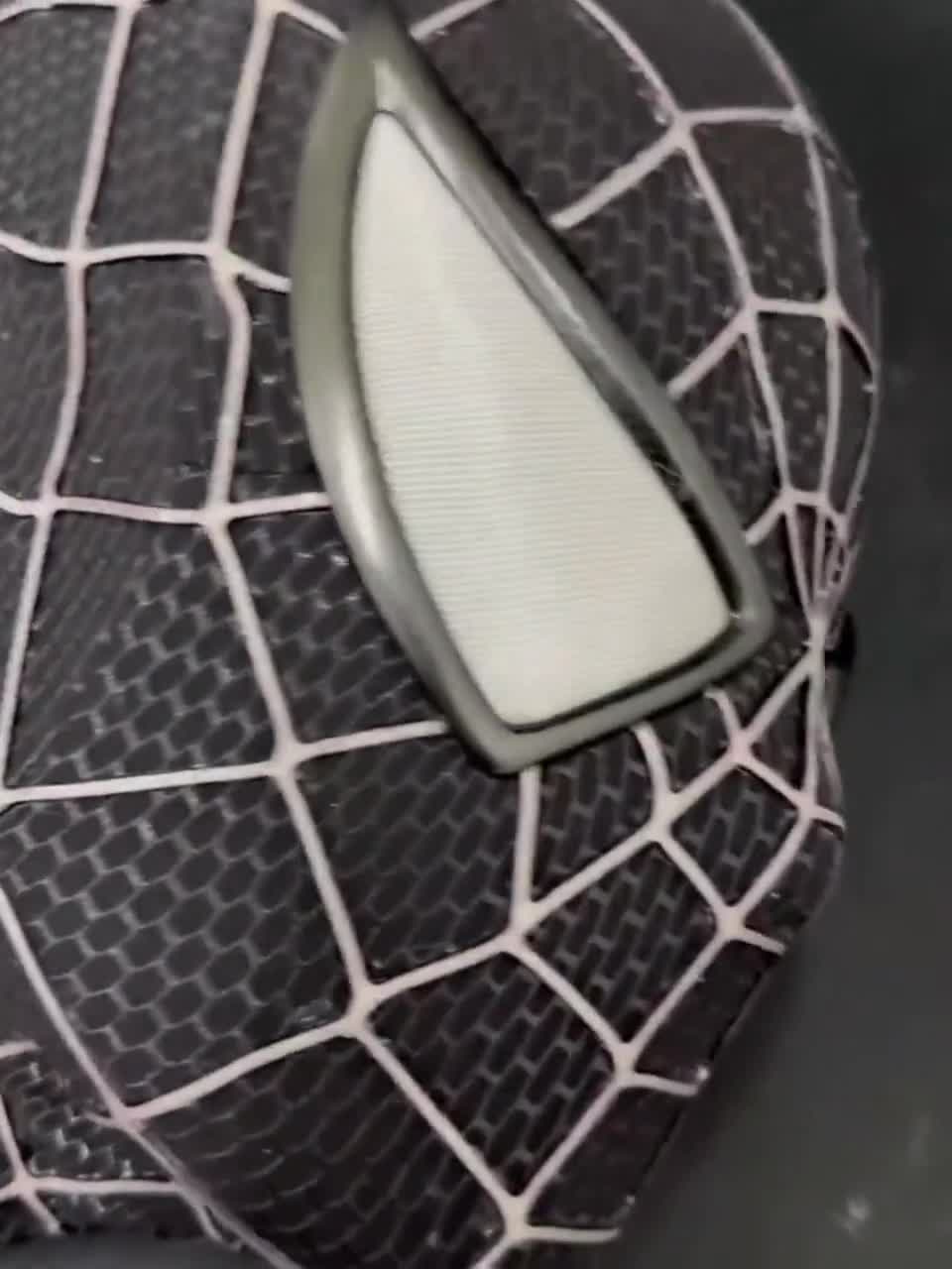 サム・ライミ版スパイダーマンマスク、フェイスシェルと3Dラバーウェブ