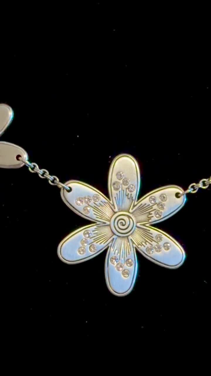 Brighton Daisy Necklace, Bracelet and Earrings Silver-Tone with Crystals video poster