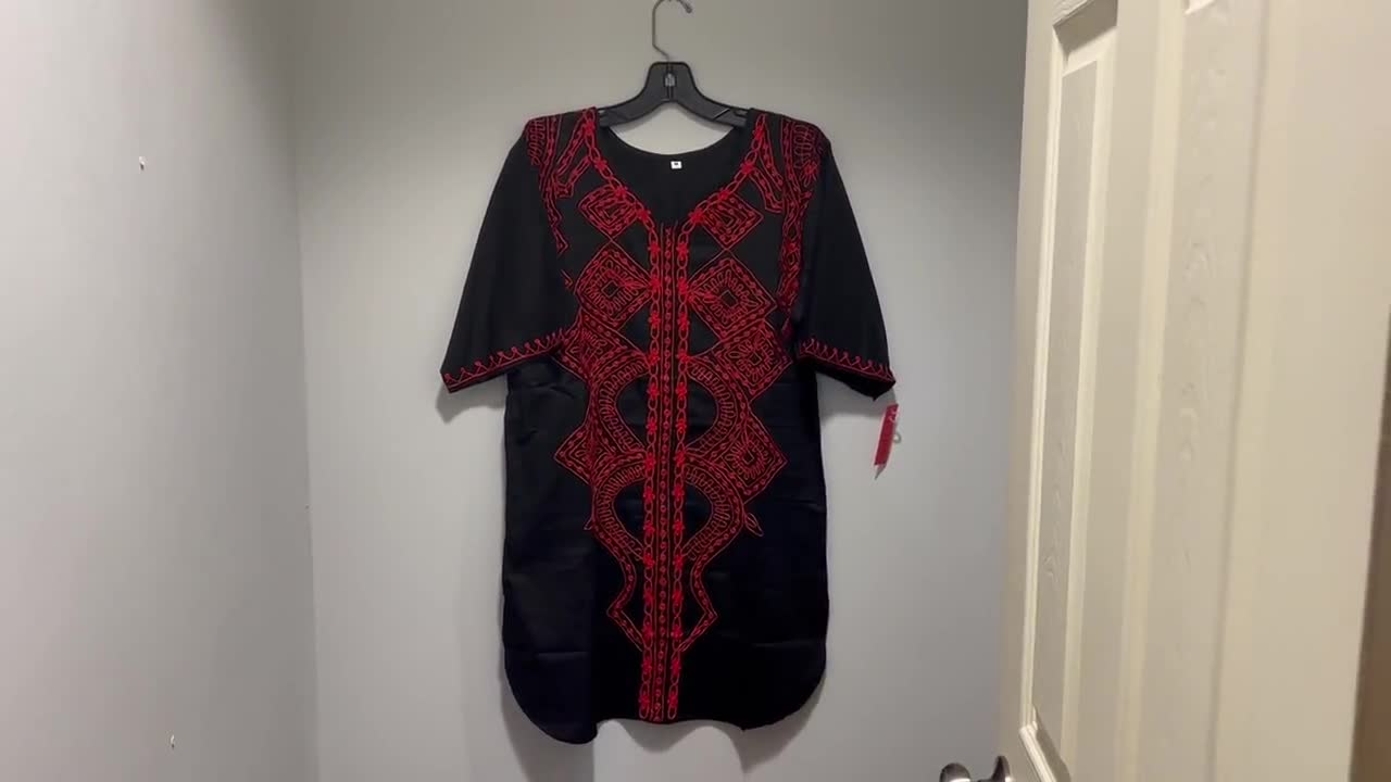 African Clothing for Men Dashiki Black S-5X 