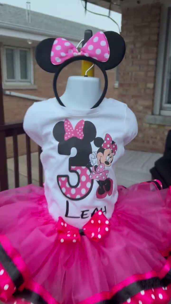 Minnie Mouse Birthday Outfit, Minnie Mouse Tutu Set, Minnie Mouse