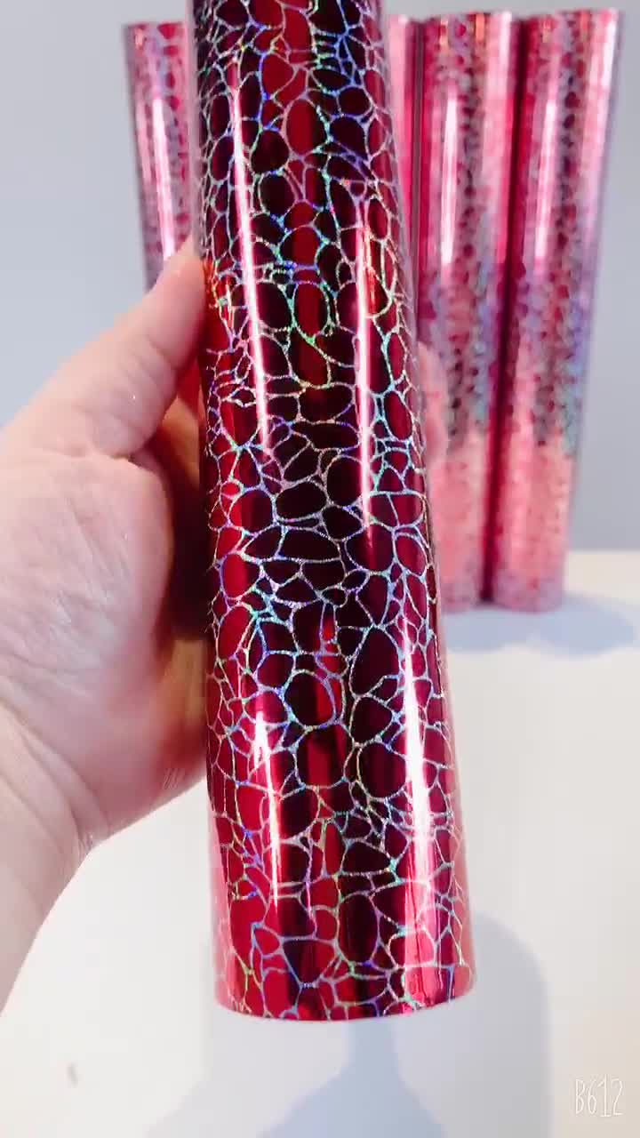 Red Holographic Stone Vinyl for Cricut, Silhouette, Cutters Permanent  Adhesive Vinyl Decal 1x5 Ft Roll Fast Shipping USA 