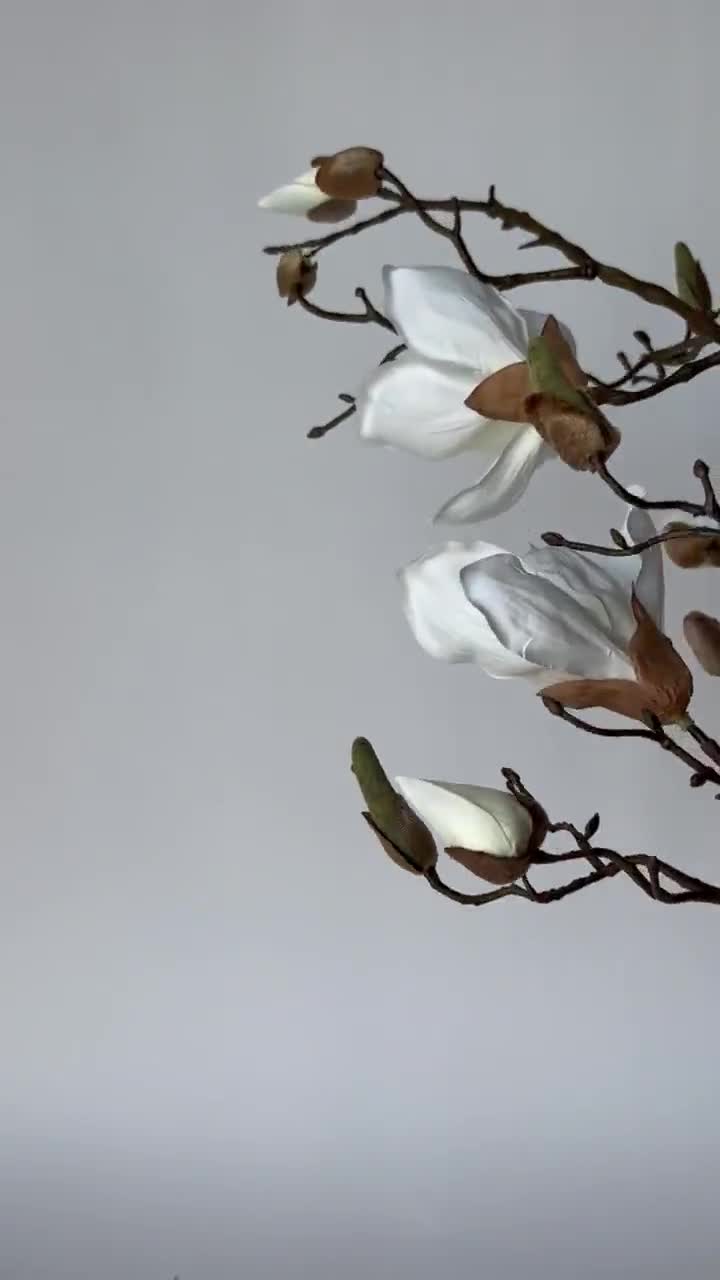 40 Faux Magnolia Branch Stem