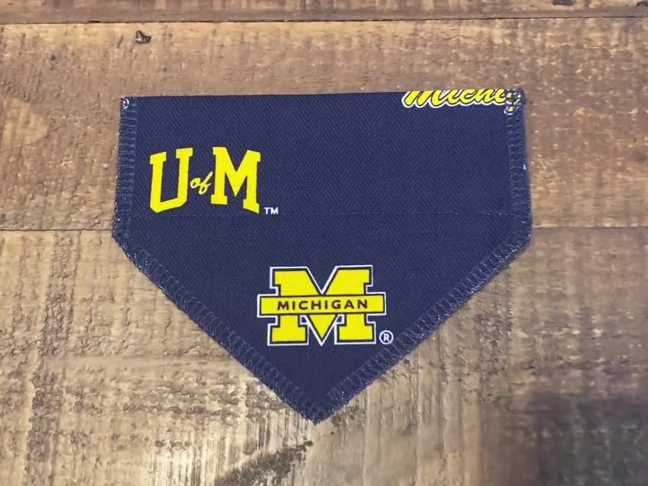 2) NCAA U of Michigan Wolverines embroidered Iron on Patch -free shipping!