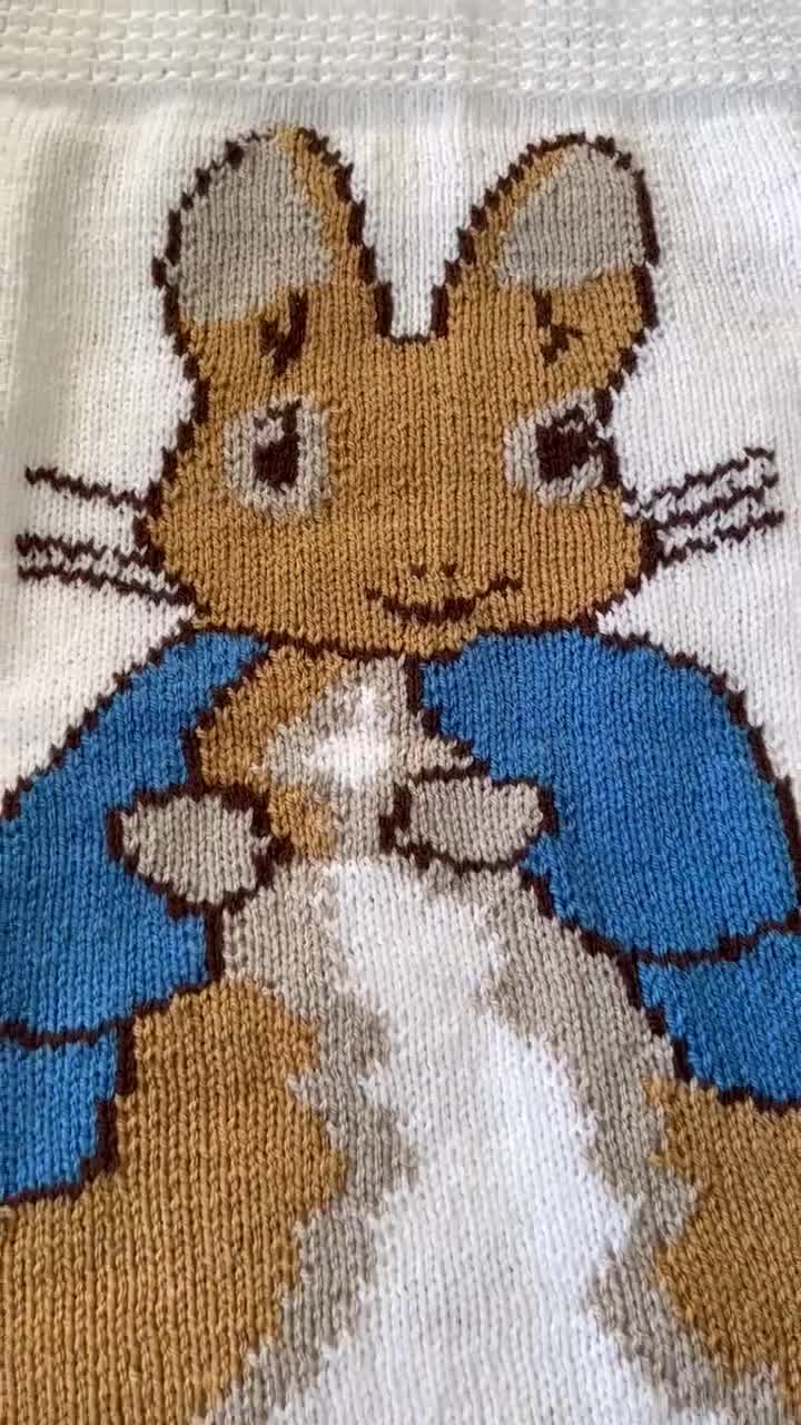 Peter rabbit knitted blanket sale