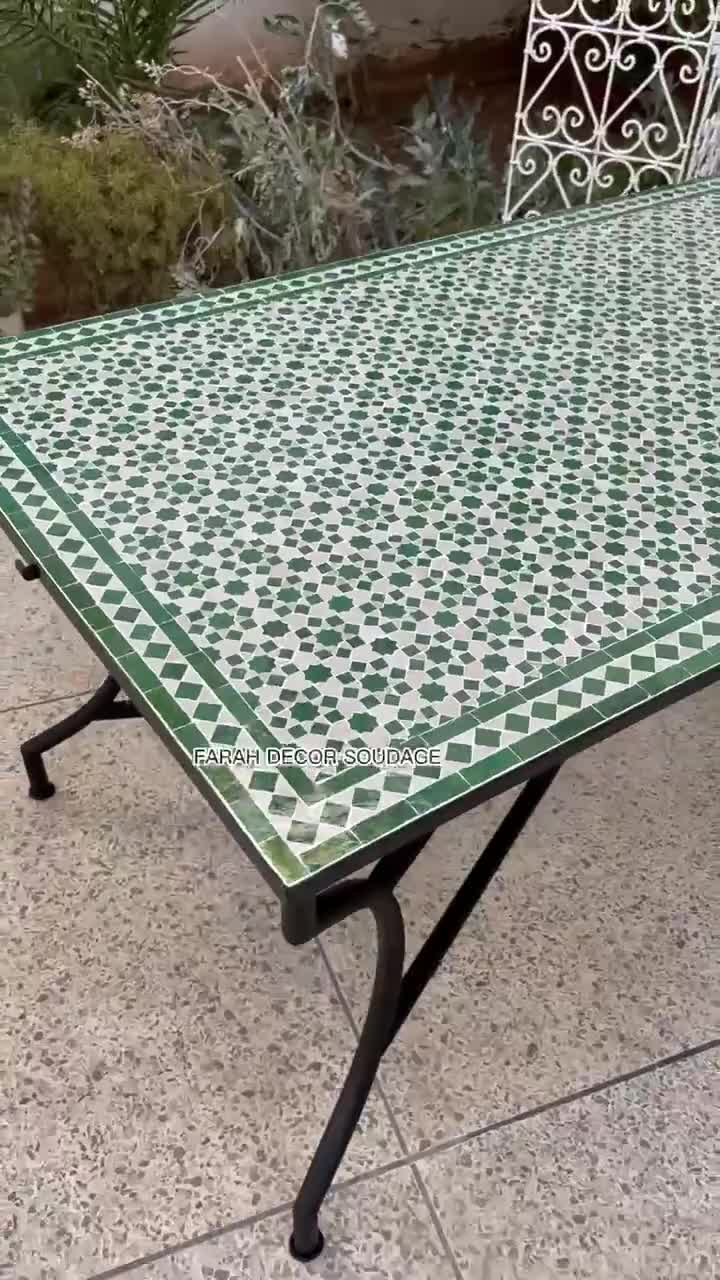 Handmade Moroccan Mosaic Table – Rectangular Outdoor/indoor