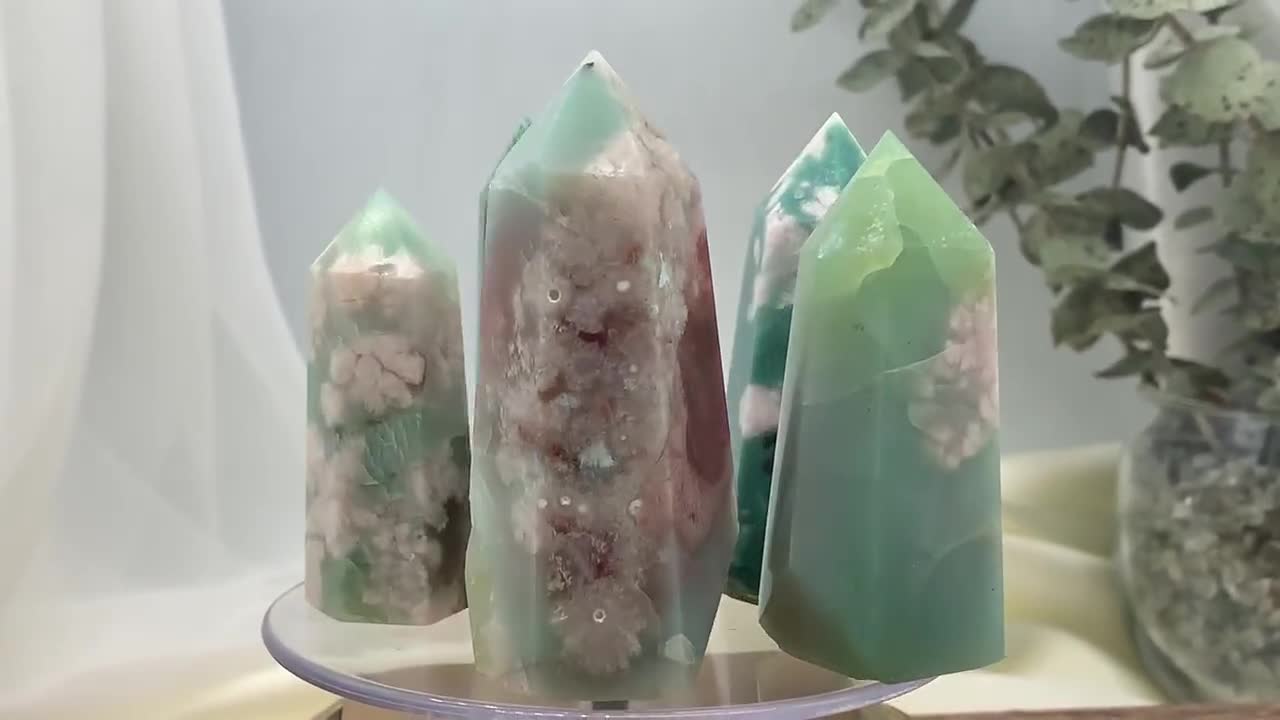 RARE Turquoise-blue Flower Agate With Floral Inclusions • Flower