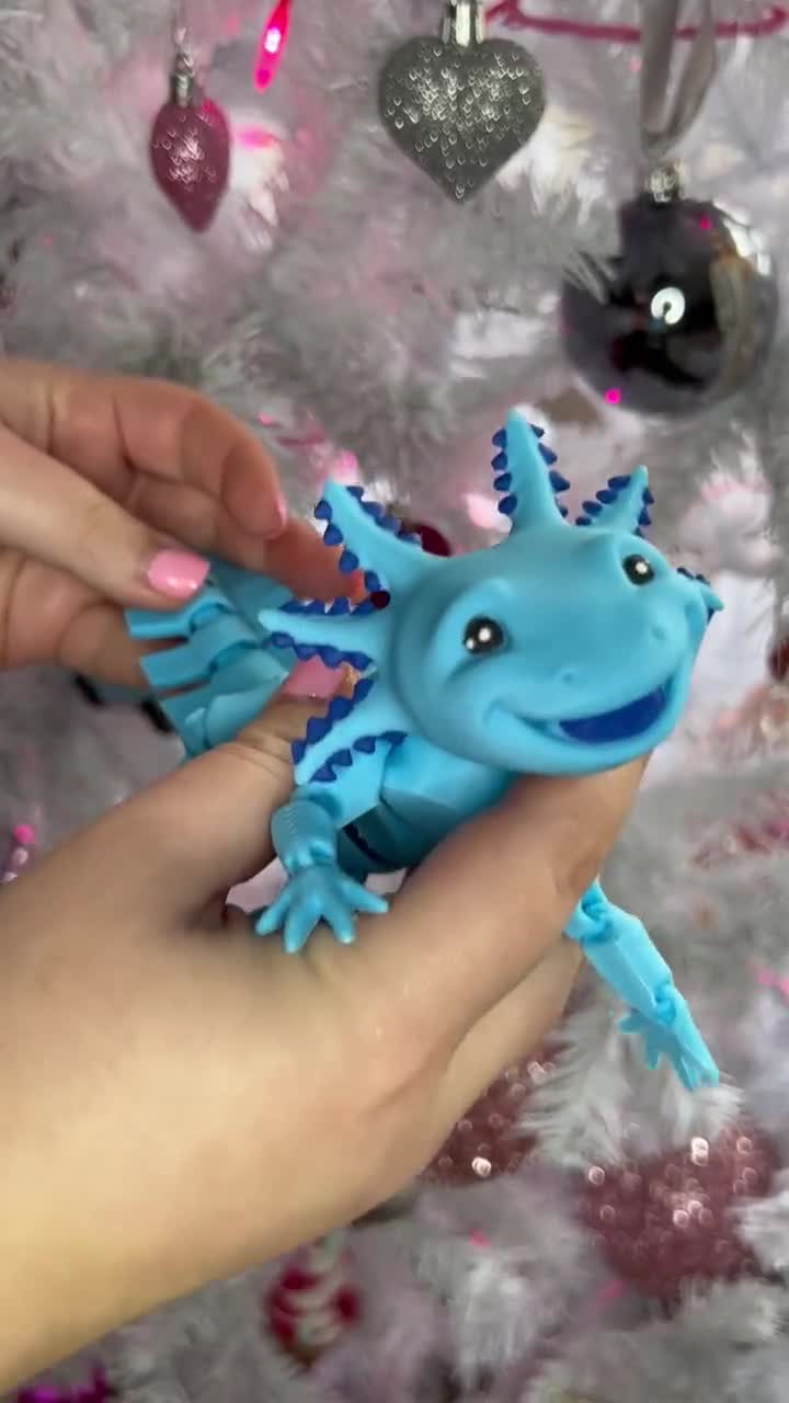 Articulated Axolotl, Fidget Toy, Tiny Axolotl, Desk Fidget Toy, Flexible  Axolotl, Stress Toy, 3D Printed, Articulated Stim Toy, Anxiety Toy 