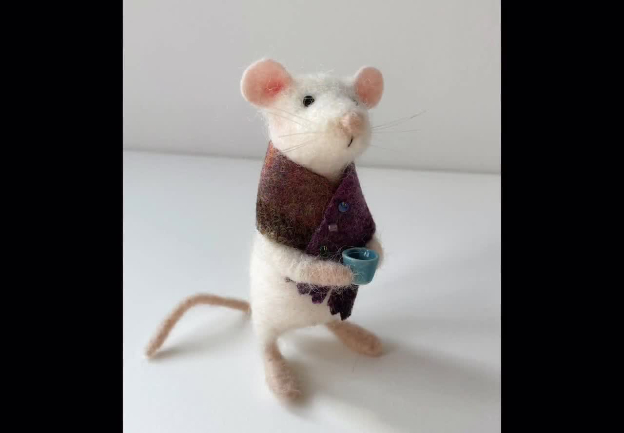 Needle Felted Animal Mice Gift Nature Scene Home Decor -  UK