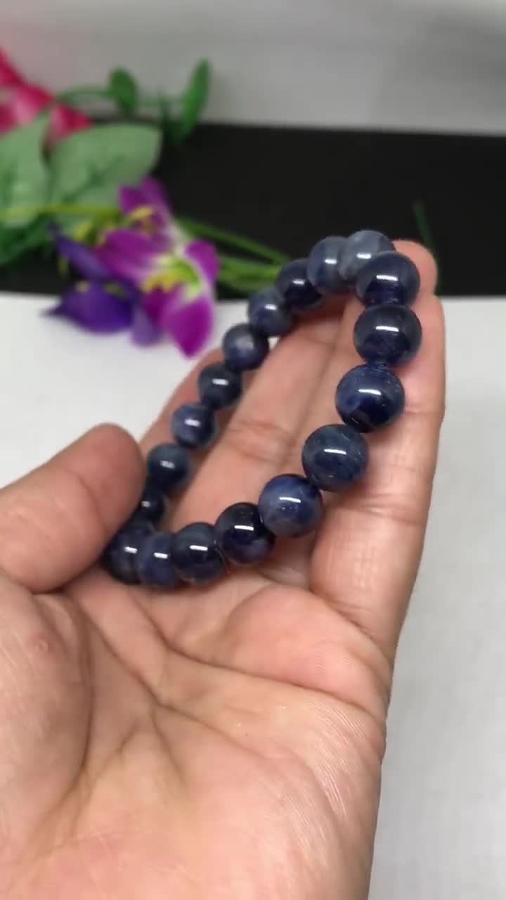 10MM Blue Sapphire Bracelet Top Quality,7.5'' length • Natural