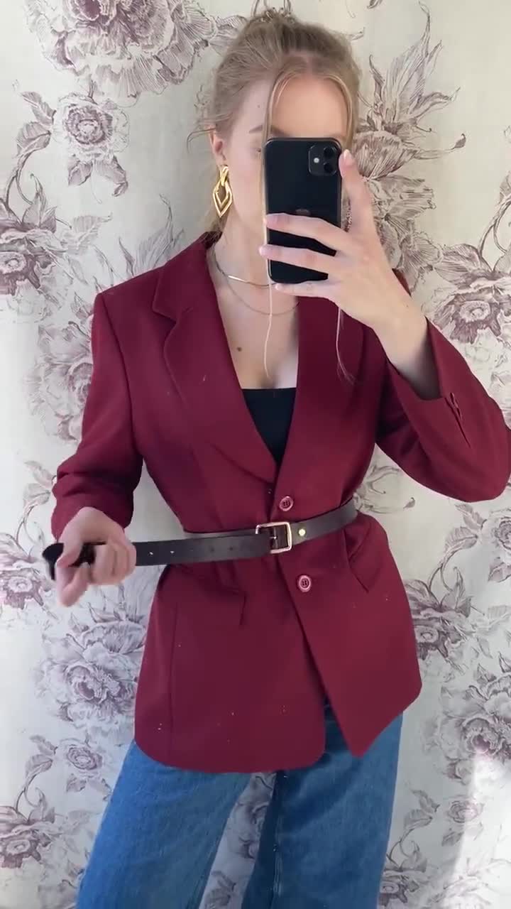 Vintage Red Blazer