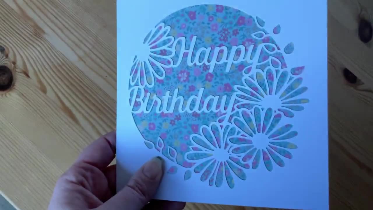 SVG: Birthday Insert Card. Cricut Joy Friendly. Draw and Cut Card Design.  Envelope Template Included. Cricut Joy Birthday Card SVG 