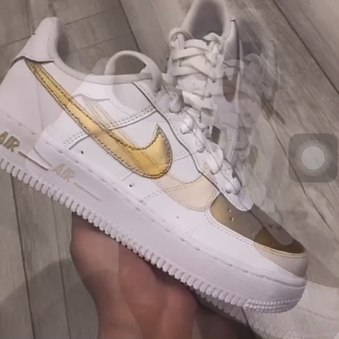 Custom Air Force 1 Mid/low X Metallic Gold 